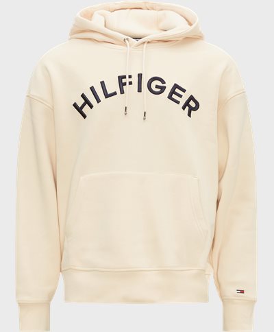 Tommy Hilfiger Sweatshirts 31070 HILFIGER ARCHED HOODY Hvid